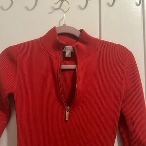 Michael Kors Red Sweater Dress